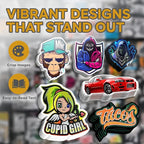 VulgrCo Custom Stickers, Image or Text- Vinyl Custom Labels Stickers - Image 6