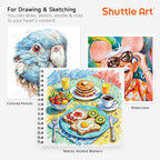 Shuttle Art Marker Pad, 8.9”x8.3” Portable Sketchbook, 40 Sheets Marker Drawing - Image 7