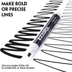 Ezzgol Dry Erase Markers Bulk, 72 Pack Black Low Odor Whiteboard Markers - Image 2