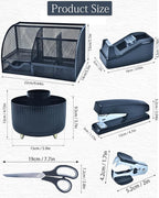 LXEVIHK 20Pcs Black Desk Organizers and Accessories - Image 5
