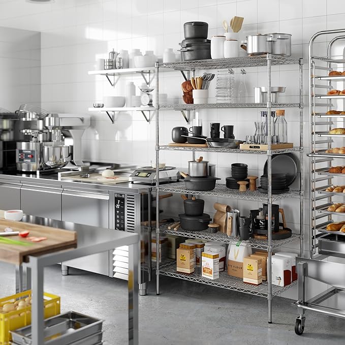 Regal Altair 21" Deep x 42" Wide x 74" Height Wire Shelving Kit | 6-Tier | NSF - Image 5