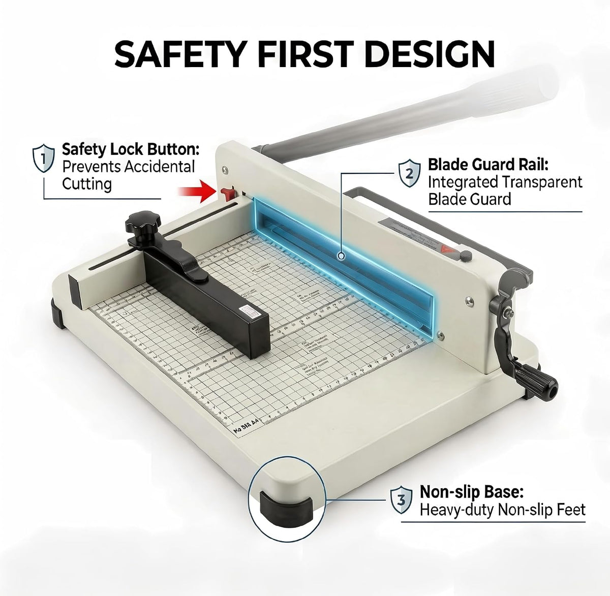 Professional 400-Sheet Heavy Duty Paper Cutter Guillotine