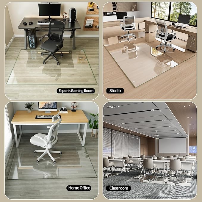 Koonmi Tempered Glass Chair Mat - Image 8