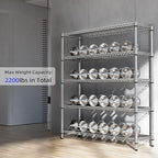 M MZG 2200 Lbs 5 Tier Storage Rack Metal Wire Shelving Unit, Storage Standing - Image 6
