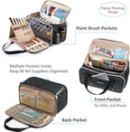 acrylic paint storage bag, art supply organizer with, side view