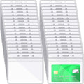 Zonon 150 Pcs Horizontal Clear ID Badge Holders Plastic Card Name Tag Holders by Zonon