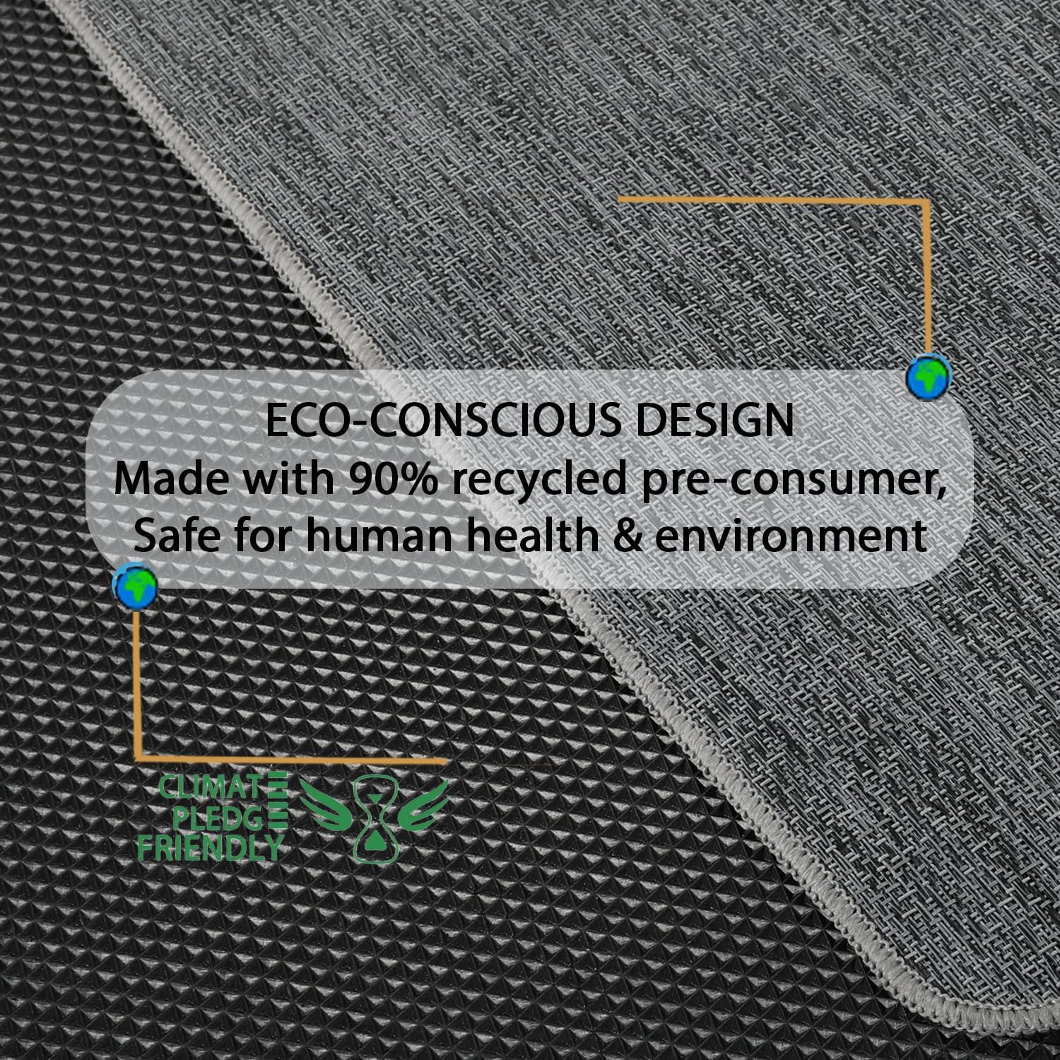 Chair Mat for Hardwood Floor, 36" x 48" Heavy Duty Office Chair Mat for Rolling Chairs, Anti Slip, Computer Chair Desk Mat, Floor Protector for Home Office, Graphite Texture