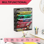 GDINDINFAN 6-Tier Hanging File Organizer Office Cubicle Accessories - Image 7