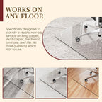30" x 48" Tempered Glass Office Chair Mat for Carpet & Hardwood Floor, 1/5" Thick Clear Floor Protector Desk Chair Mat with Rounded and Polished Edges