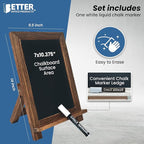 Better Office Products Framed Tabletop Chalkboard Sign, 9.5" x 14", Rustic Wood - Image 3
