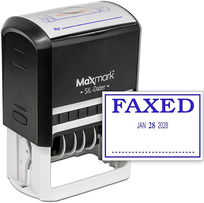 MaxMark Large Self-Inking Rubber Date Office Stamp by Maxmark