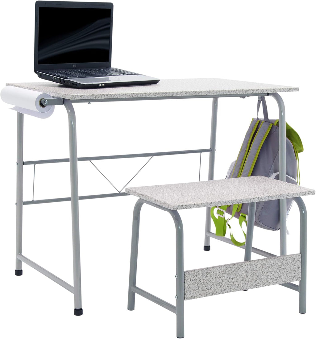 SD Studio Designs Project Center, 55128 Craft Table Play Desk with Bench, Grey, 37.75"W x 21.75"D x 28"H,Grey