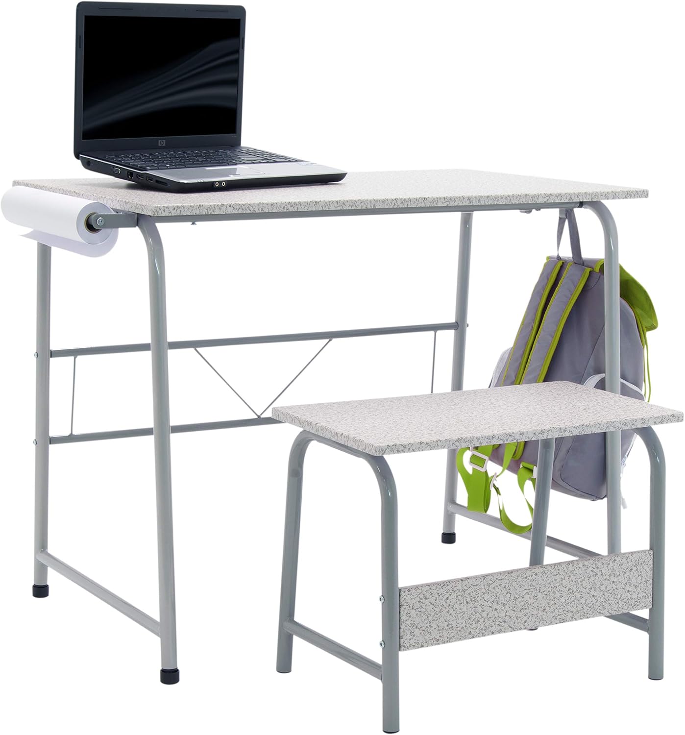 SD Studio Designs Project Center, 55128 Craft Table Play Desk with Bench, Grey, 37.75"W x 21.75"D x 28"H,Grey