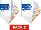 Oxford, A4 Squared Sheets, Pack of 2 Refills, Band 10 Colours, 160 Sheets, 5 x 5 Grid