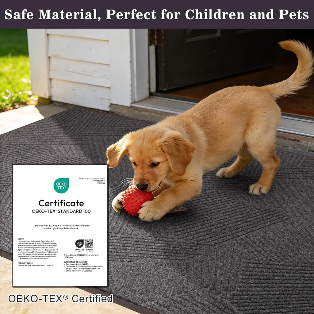 heavy duty front door mat indoor outdoor, 2′, package contents