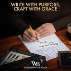 Wordsworth & Black Calligraphy Pen Gift Set, Includes Ink Bottle, 6 Ink - Image 2