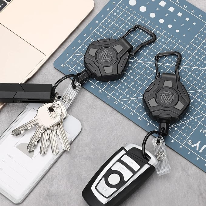1 Pack Retractable Keychain Heavy Duty, Badge Reels Retractable, Tactical ID - Image 8