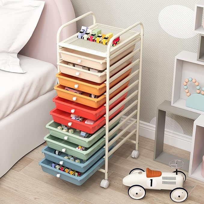 GLACER 10 Drawers Rolling Cart, Storage Cart - Image 9