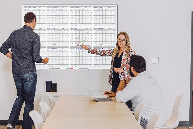 J&J worldwide Glass Whiteboard Yearly Calendar - Image 3