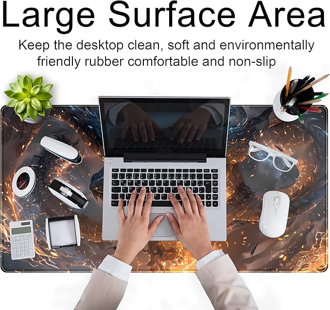 Cute Anime Dragon Desk Mat Kawaii Mouse Pad Gaming XXL Large Extended Desk Matt - Image 4