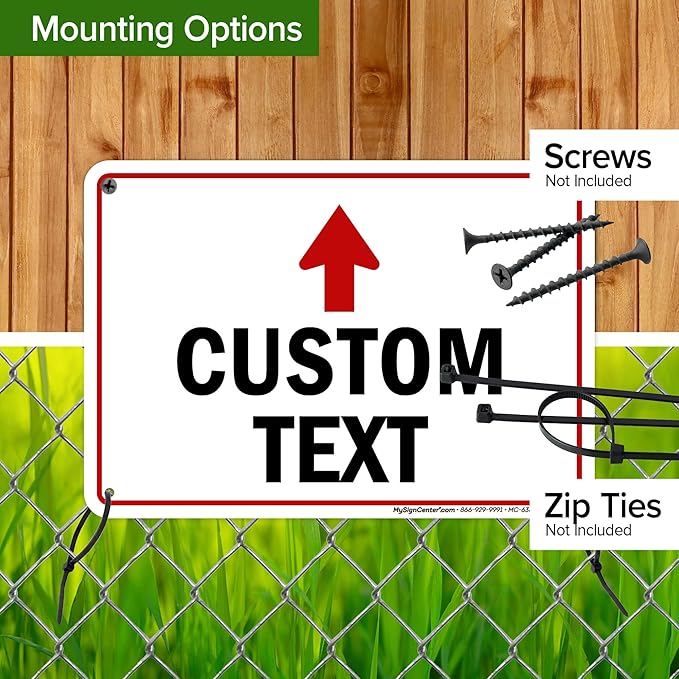 Custom Arrow, Custom Directional Sign, Up Arrow, 7x10 Inches, Rust Free .040 - Image 5