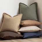 Foindtower Set of 2 Decorative Linen Fringe Lumbar Throw Pillow Covers - Image 6