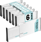 RAPTUROUS Adjustable Drawer Dividers, Expandable 13.35-22", Non-Slip