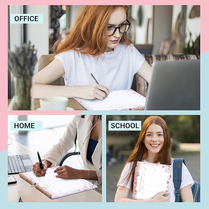 8.5x11 Weekly Planner Notepad Undated To Do List Note pad 52 Weekly Desk Wall - Image 6