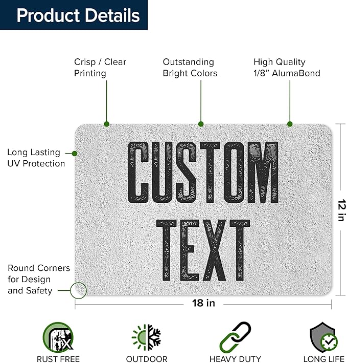 Custom Sign, Custom Street Sign, 11 Font Colors, 13 Font Styles, 4 Hole Options - Image 6