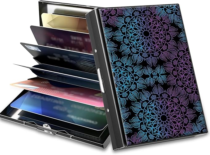 BWEGRHE Slim Credit Card Holder, Aluminum Minimalist Hard Case Pocket-Sized by BWEGRHE