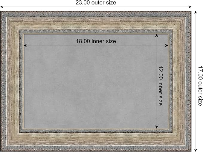 Amanti Art Silver Framed Magnetic Board 17x23 Small Vision Board - Image 3