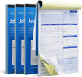 Harfesto Job Work Order Forms, Large Size Contractor Invoice Book 8-1/2" x