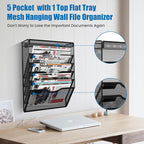 KZWKRG 6 Tier Wall File Organizer Hanging Vertical File Organizer, Wall Mounted - Image 5