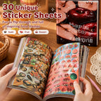 Japanese Sticker Book,1400 PCS Romantic Memory Series Aesthetic Stickers, Heisei Retro Vintage Comic Style Stickers for Scrapbooking, Journaling, DIY Crafts and Decoration