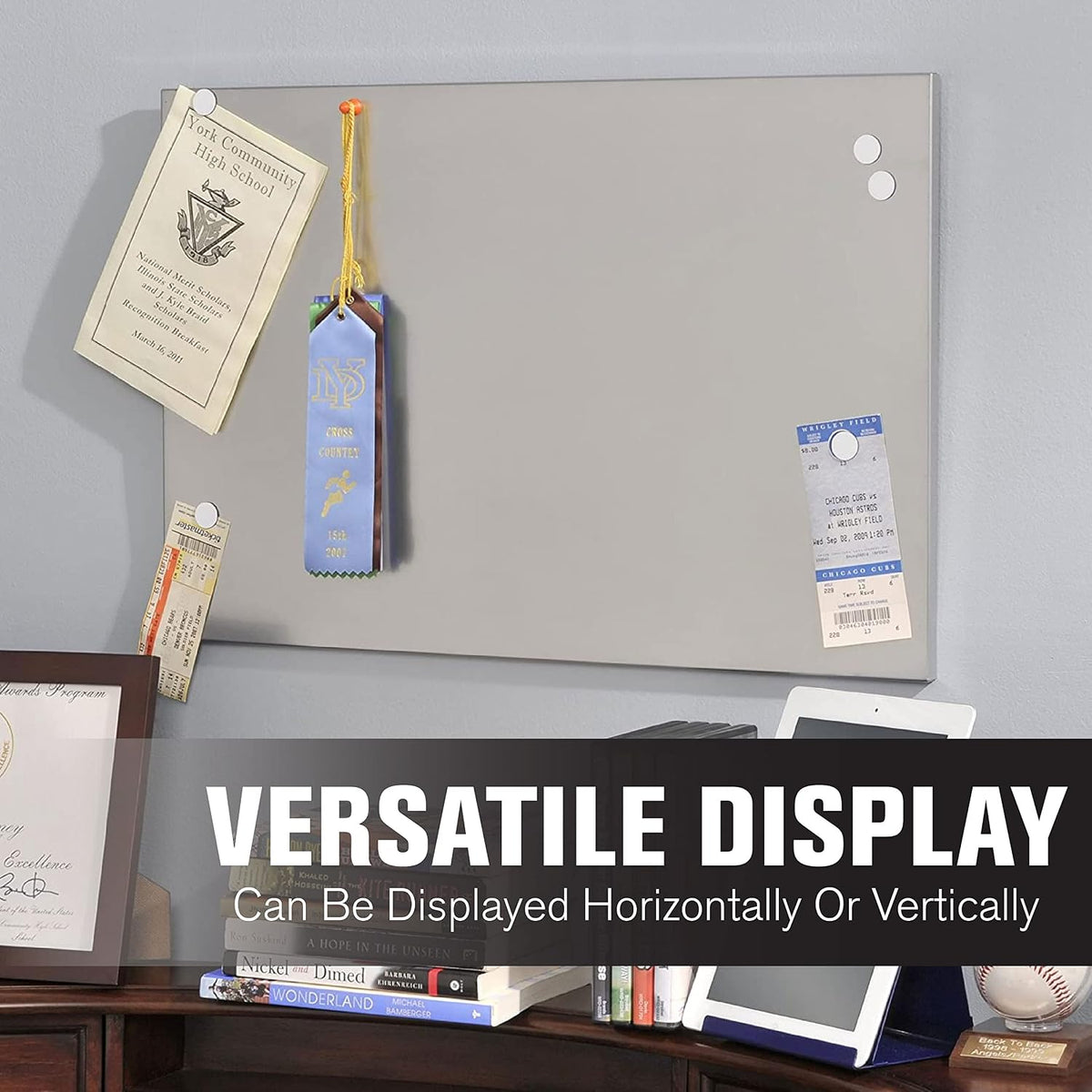 MMF Industries STEELMASTER Magnetic Bulletin Board - 24 x 14 Inches - Silver ...