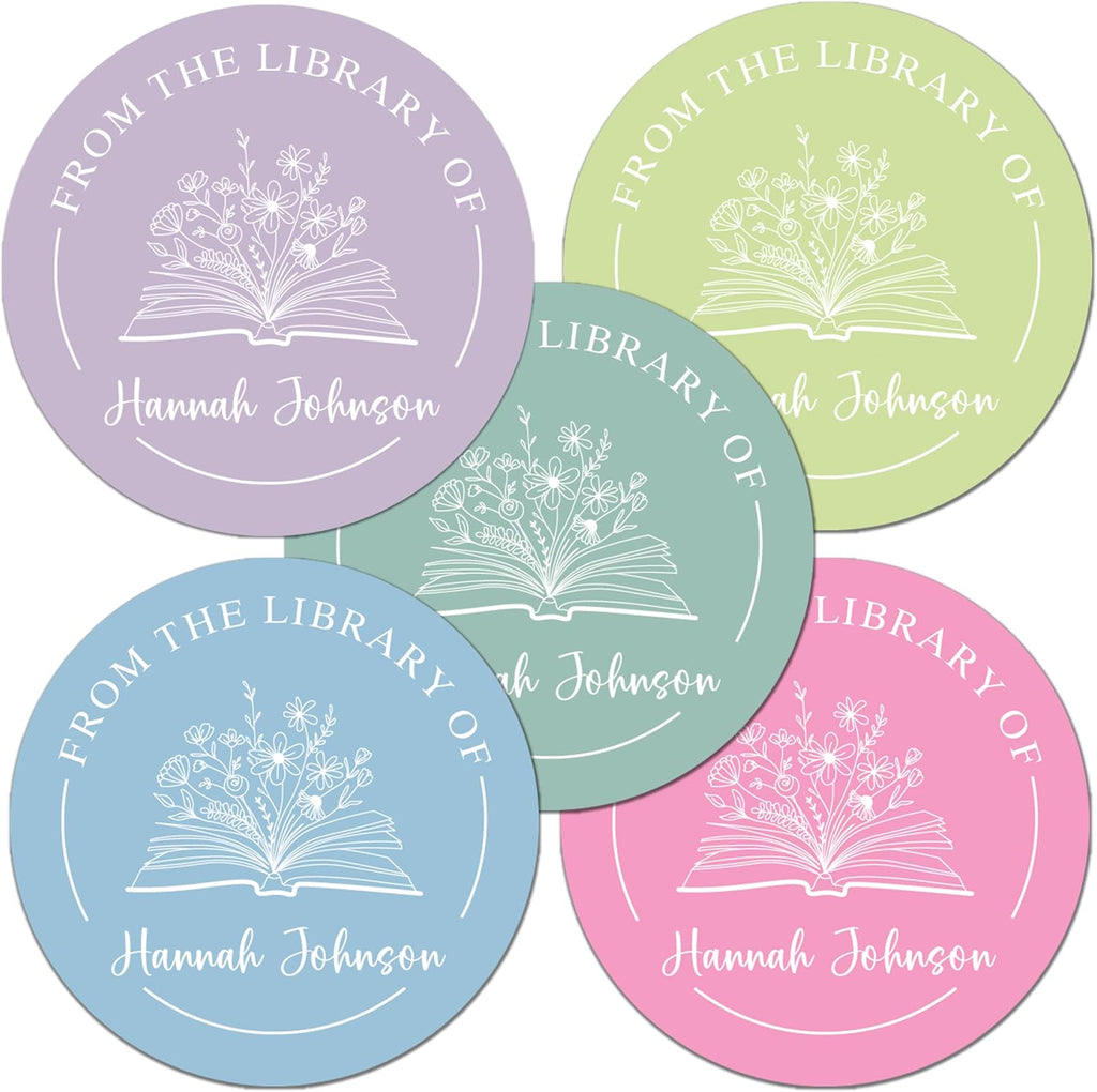 Personalized from The Library of Stickers - Custom Book Labels for Library (50-1000 Stickers)