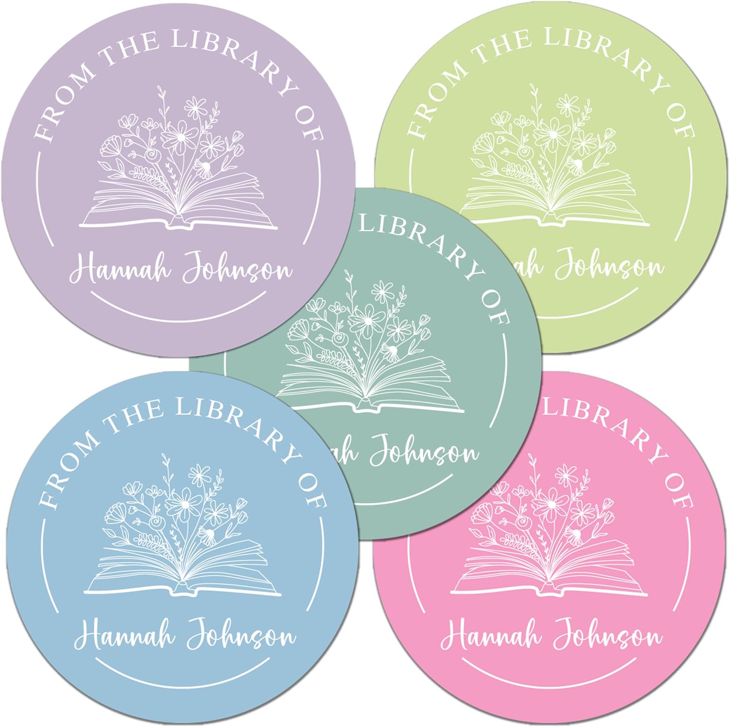 Personalized from The Library of Stickers - Custom Book Labels for Library (50-1000 Stickers)