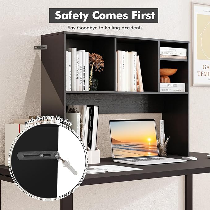 Tangkula Desktop Bookshelf, Countertop Storage Hutch - Image 7