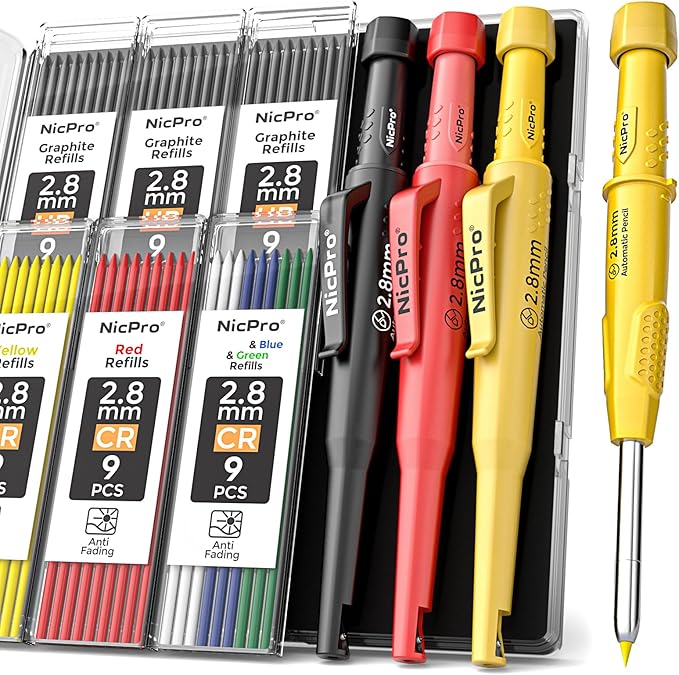 Nicpro 3 Pack CP3000 Carpenter Pencils by Nicpro