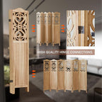 ALeesing 6 Panel Room Divider Fully Assembled, Carved Room Dividers and Folding - Image 8