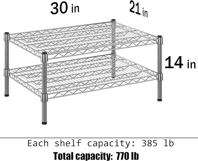 Regal Altair 21" Deep x 30" Wide x 14" Height Wire Shelving Kit | 2-Tier | NSF - Image 3