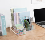 My Space Organizers Clear Acrylic Desk Oganizer, 9 Compartments, Office - Image 5