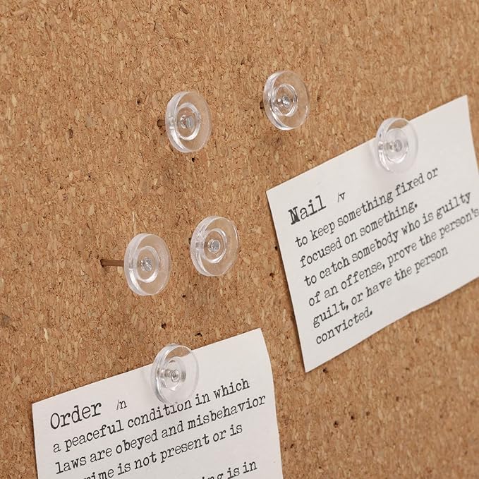 300Pcs Clear Push Pins，Flat Thumb Tacks - Image 3