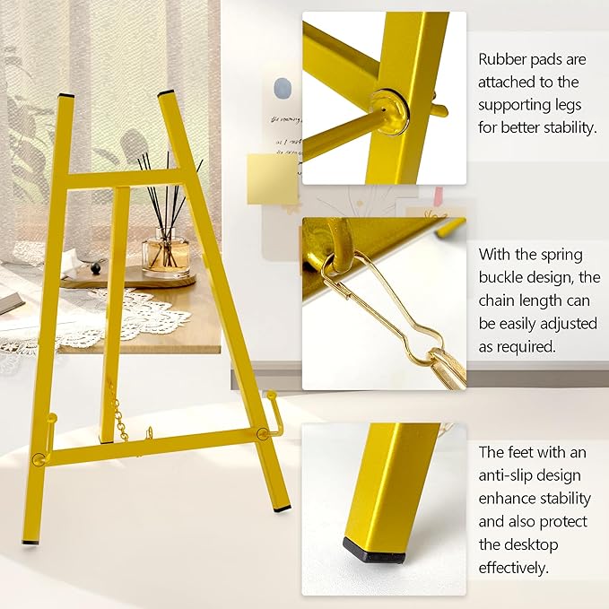 GALAGLAM Table Top Easels for Display, Metal Small Easel Stand for Display - Image 4