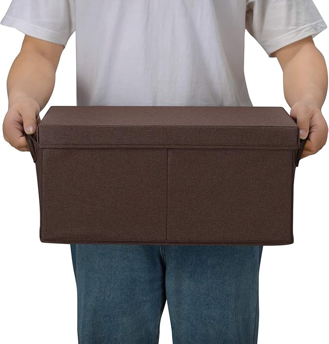 HOONEX Linen Foldable Storage Bins - Image 4