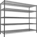 REIBII 55.5" W Storage Shelves 3200LBS Metal Shelving 5 Tier Wire Shelving Unit by REIBII