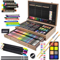 sunnyglade 145 piece deluxe art set wooden art, main product view