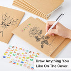 feela 90 Pack Kraft Notebooks Bulk, Lined Travel Journals Note Pad Notebooks - Image 3