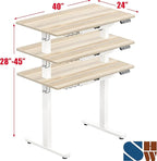 SHW 40-Inch Electric Height Adjustable Standing Desk - Image 2