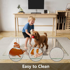 Koonmi Glass Chair Mat for Carpet, 30"x48" Thick Office Chair Mat | Tempered Glass Chair Mats with Round and Polished Edges, Smooth Rolling for Carpet Floor Protection, Scratch-Resistant